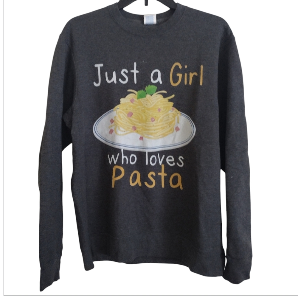 Port & Company grey multicolor pasta sweatshirt size medium